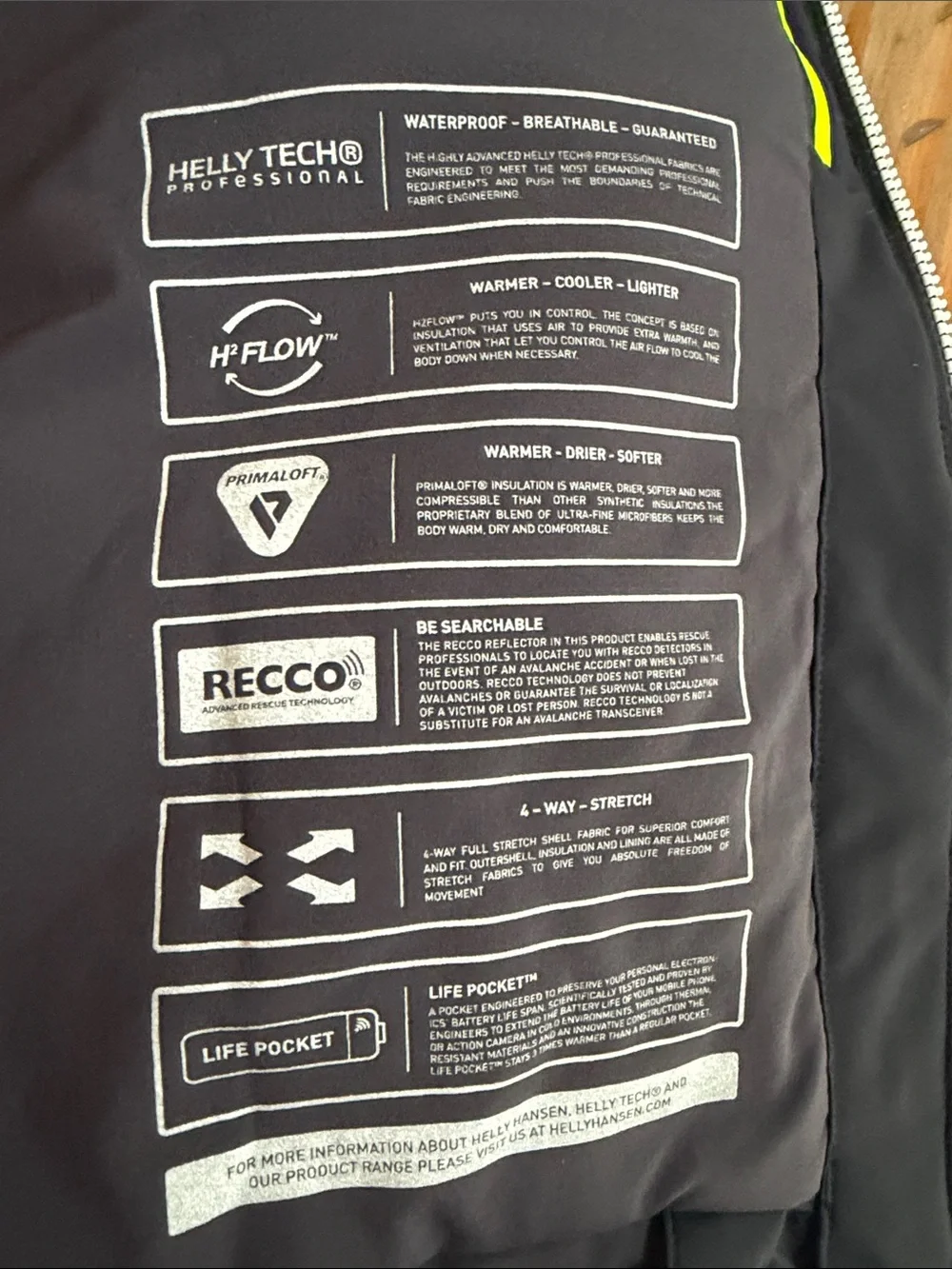 HELLY HANSON ALPHA 3.0 VESTA HI FLOW PERFORMANCE JACKET BLACK RET $489 PRIMALOFT